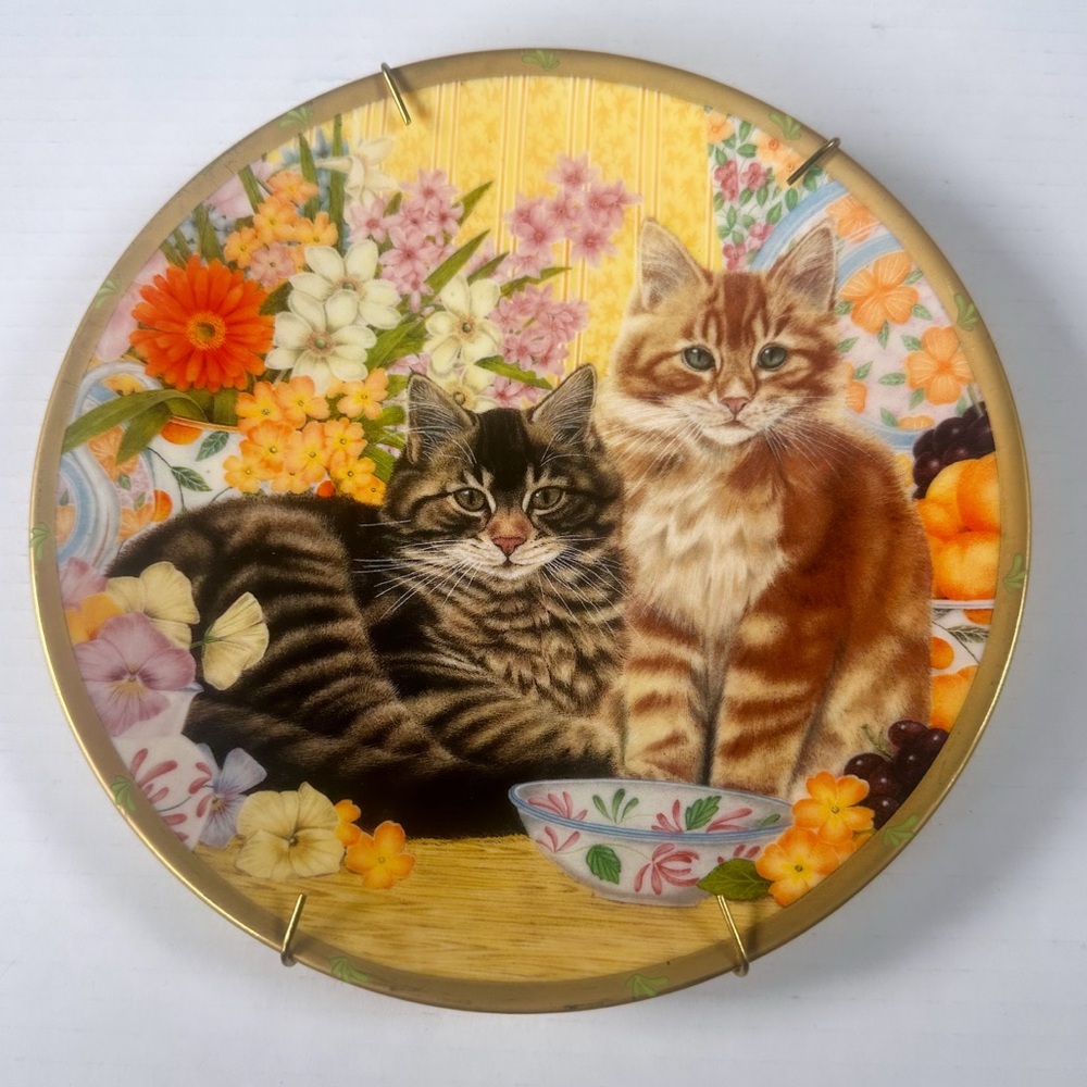 Lenox Pepper & Ginger, Anne Mortimer Collectable Decorative Cat Plate W/ Hanger